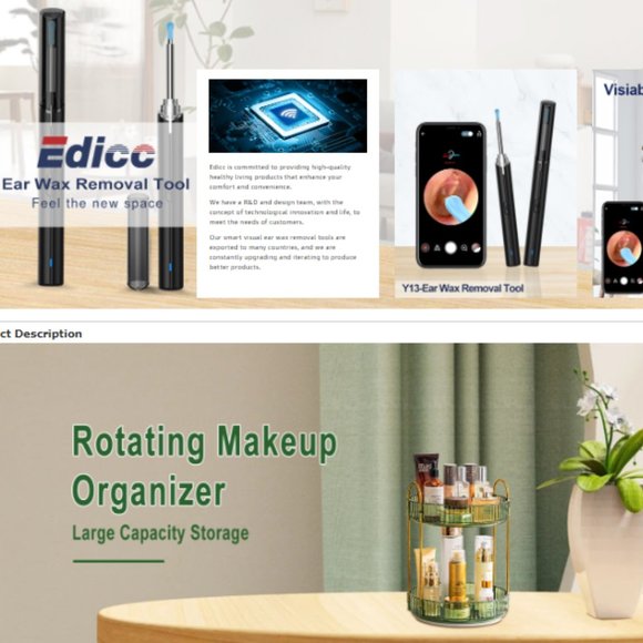 2 Tiers - 360° Turntable Makeup Organizer - Lazy Susan Cosmetics Storage - Picture 9 of 9